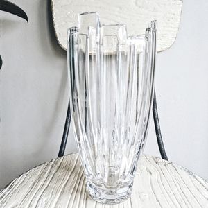 Vintage 10" Gorham Crystal Flower Vase Acapella Pattern